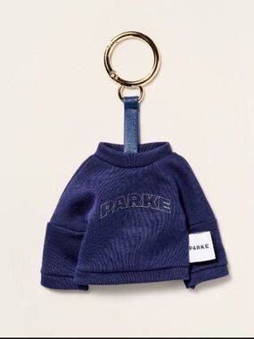 Parke x Target Mockneck Sweatshirt Keychain in Navy Blue, NWT and sealed